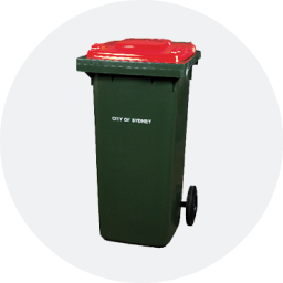 Rubbish (red lid)